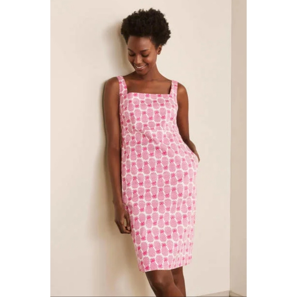 Boden | Yolande Shift Dress Party Pink Pineapple Geo Size 8